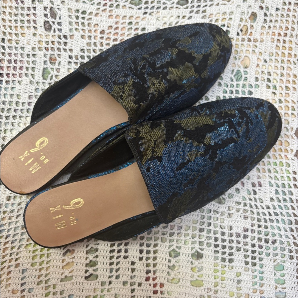 MIX No. 6 Metallic Jacquard Mule Slides – Size 8 - Picture 5 of 8